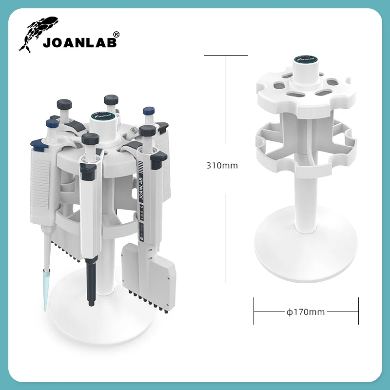 JOANLAB Supporto per pipette trapezoidale per rack per pipette da laboratorio e supporto per pipette rotondo per il posizionamento di micropipette da laboratorio