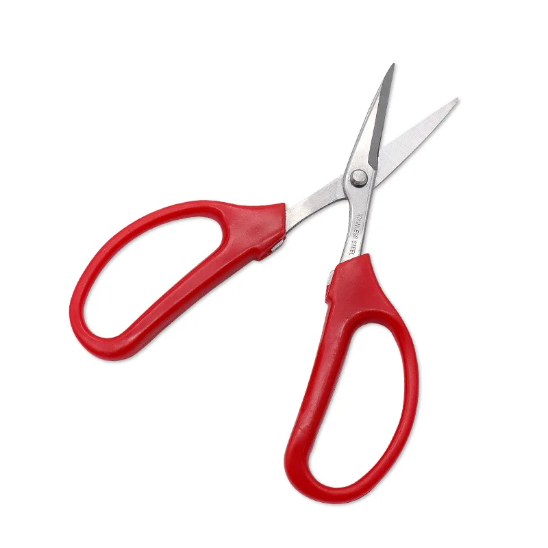 Whosesale Stainless Steel Fruit Grape Scissors Clipper Red PP Comfort Handle Pruning Shears Gardening Tools for Bonsai Flowers