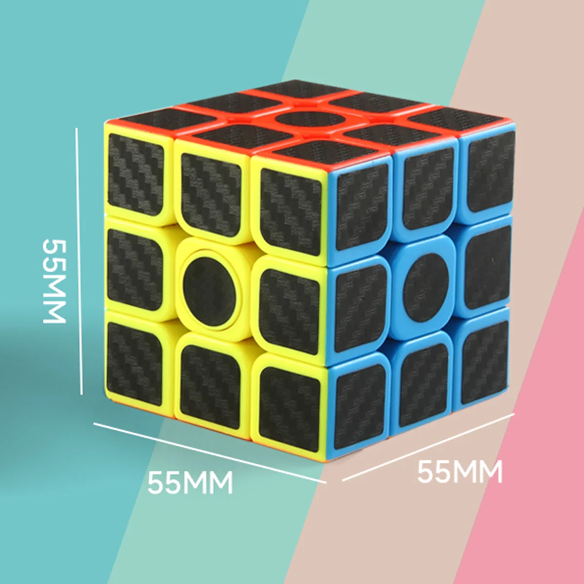 Cube 3x3x3 en Fiber de carbone, Puzzle anti-Stress, éducation professionnelle, compétition de vitesse lisse, jouet pour enfants, cadeaux
