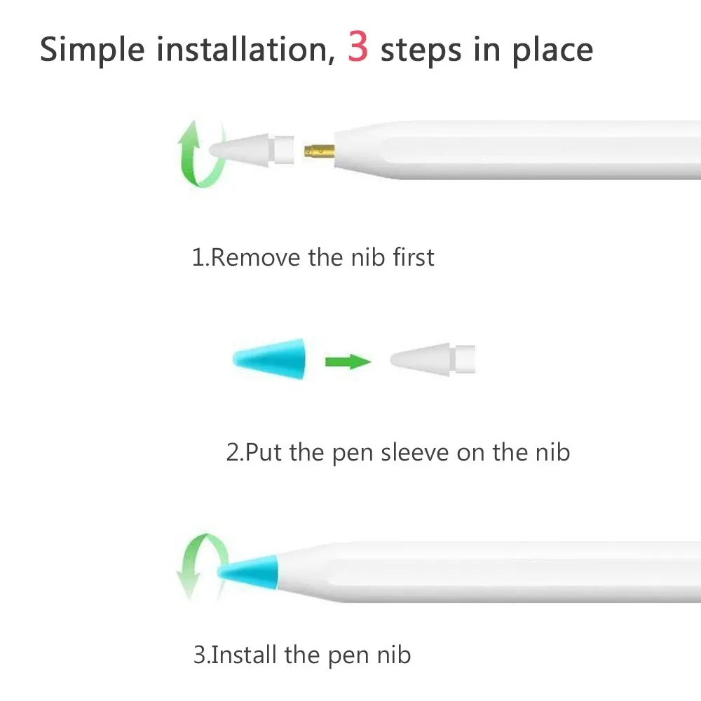 50 sztuk/zestaw osłona końcówki do Apple Pencil 2. 1. generacji etui na stalówki cukierkowy kolor rysik punktowy rękaw silikonowa osłona ochronna