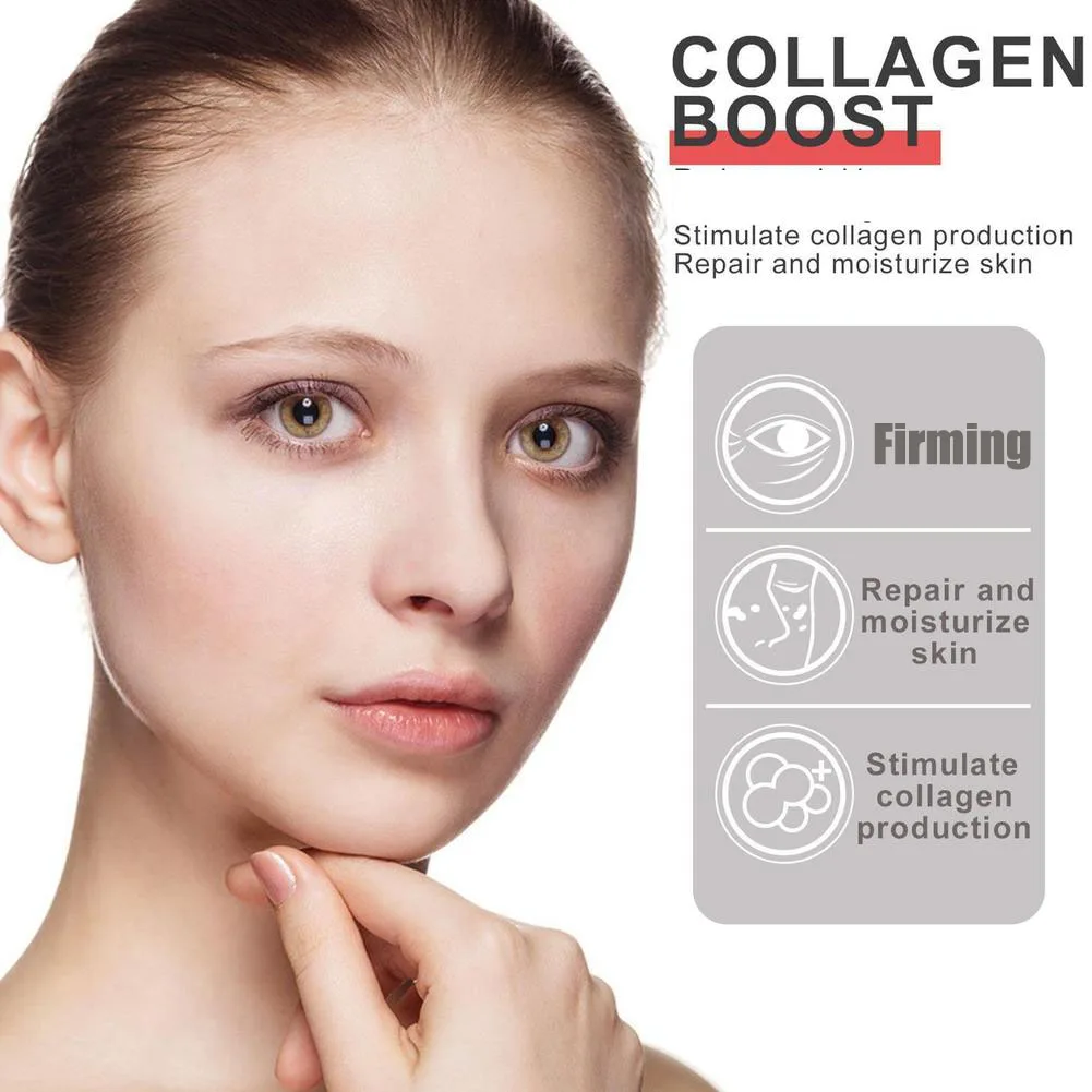 1/2/3 pçs 30ml colágeno boost firmando essência creme desvanece-se linhas finas rosto iluminando soro creme cuidados com a pele para mulher