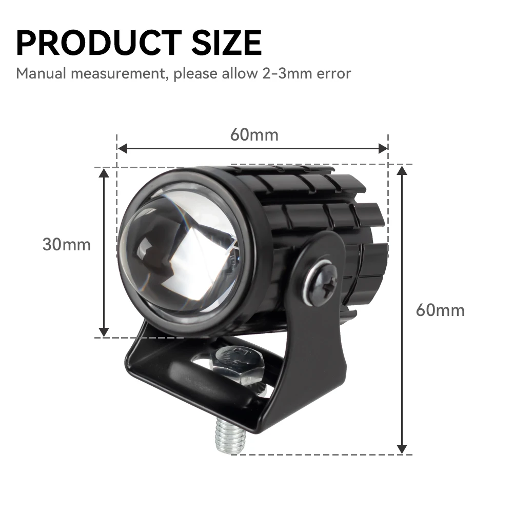 Faro LED para motocicleta, lámpara de punto de trabajo, todoterreno, coche, barco, camión, SUV, lámpara antiniebla de conducción, faro blanco amarillo 12V 24V