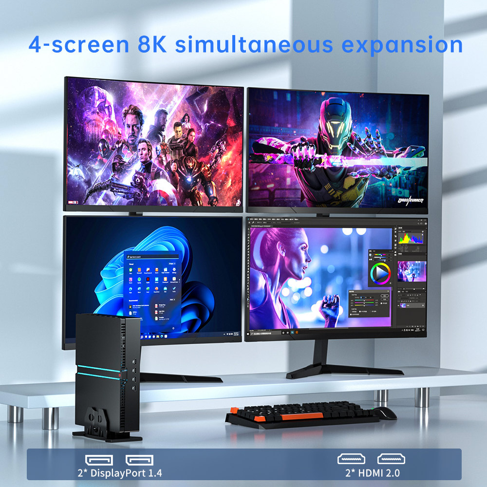 Topton 14. gen intel i9 14900f nvidia rtx 4070 12g gaming mini pc nvme 2 xddr5 windows 11 mini gamer computer desktop pc wifi6
