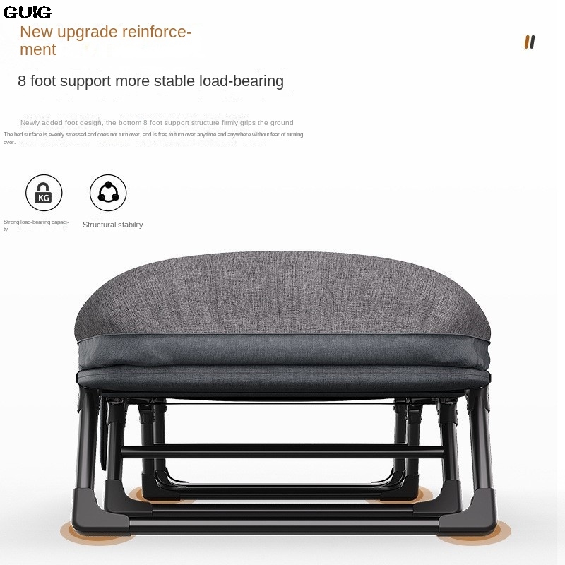 Guig almoço break dobrável cama colchão um único aparelho simples portátil escritório nap acampamento cama multifuncional reclinável