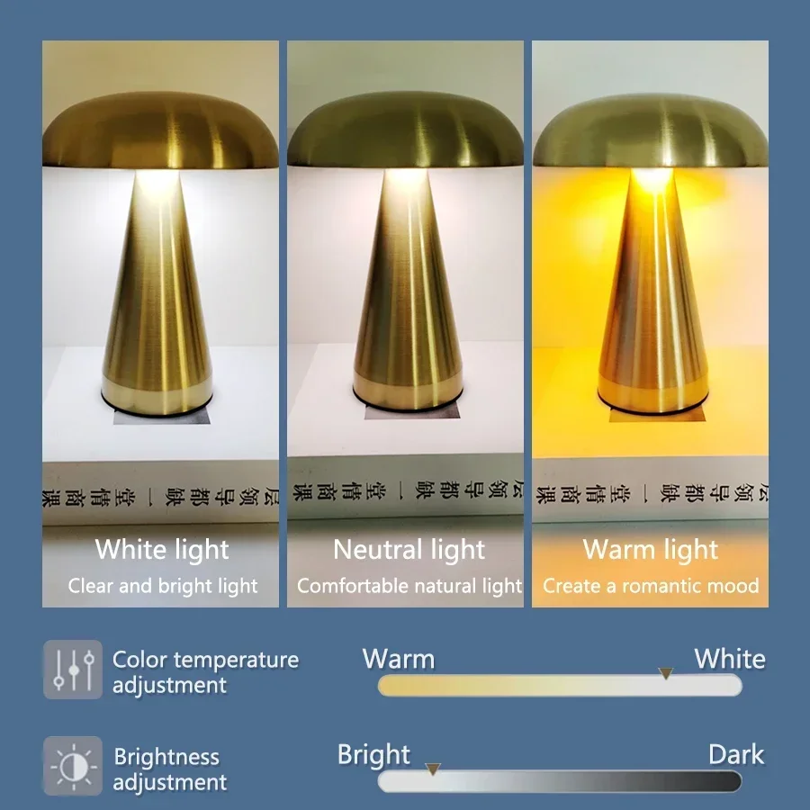 Luz LED nocturna Retro con Sensor táctil de setas, lámpara de escritorio, luces de lectura recargables para dormitorio, restaurante, Bar, decoración, iluminación