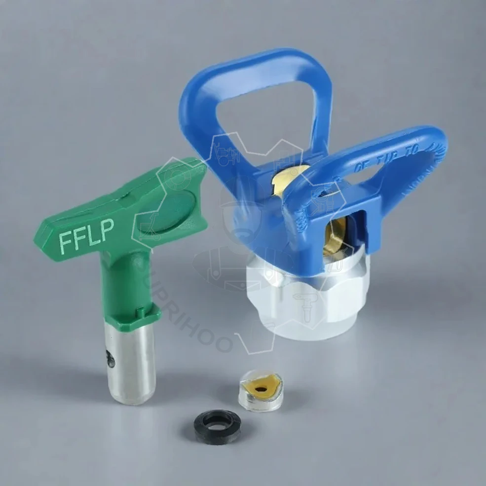 FFLP Set Airless Tips Nozzle 1-6 Series Suit Low Pressure With 7/8 Nozzle Guard For Wagner Airless Paint Spray Sprayer Gun Tools