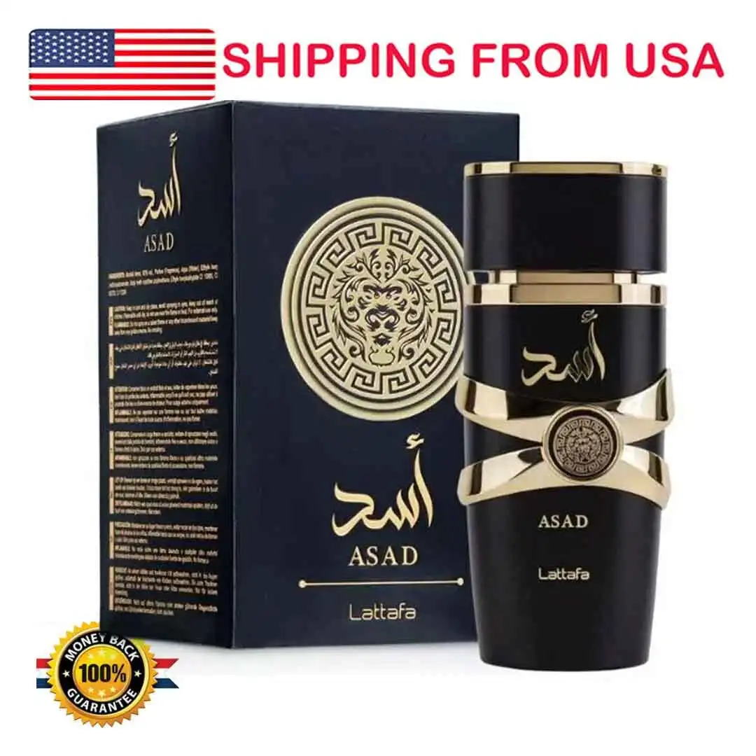Lattafa Perfumes Asad for Unisex Eau De Parfum Spray 3.4 Ounce