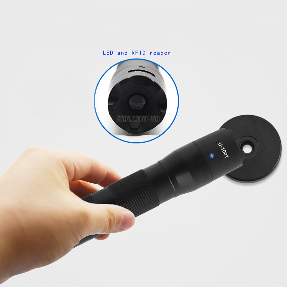 Luz LED impermeable U100T, sistema de patrulla de la Guardia Rfid, USB 2,0, 10 puntos de control del recorrido de la guardia, 2 etiquetas del personal