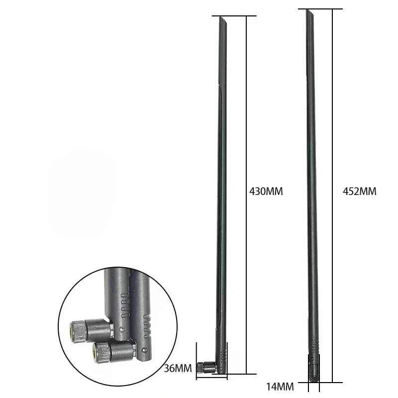 Antenna WiFi 2.4G 5.8G 12dBi Antenna pieghevole RP SMA maschio Omni ad alto guadagno per router wireless Ripetitore di rete Scheda netword