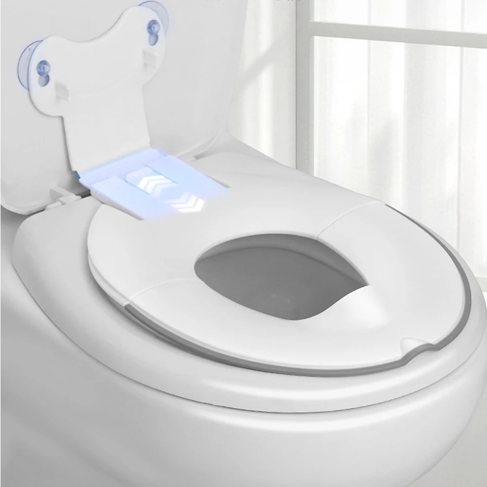 Klappbarer Toilettensitz für Kinder, klappbarer und sitzender Töpfchensitz, lässt sich sicher an der Toilette befestigt, platzsparendes Design, passt für die meisten Toiletten