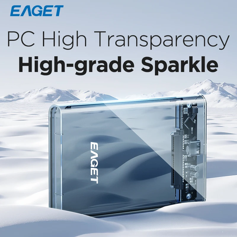 Eaget HDD Case 2.5in SATA to USB 3.0 Hard Drive Enclosure for SSD Disk HDD Box USB C 3.1 Gen 2 Case HD External HDD Enclosure