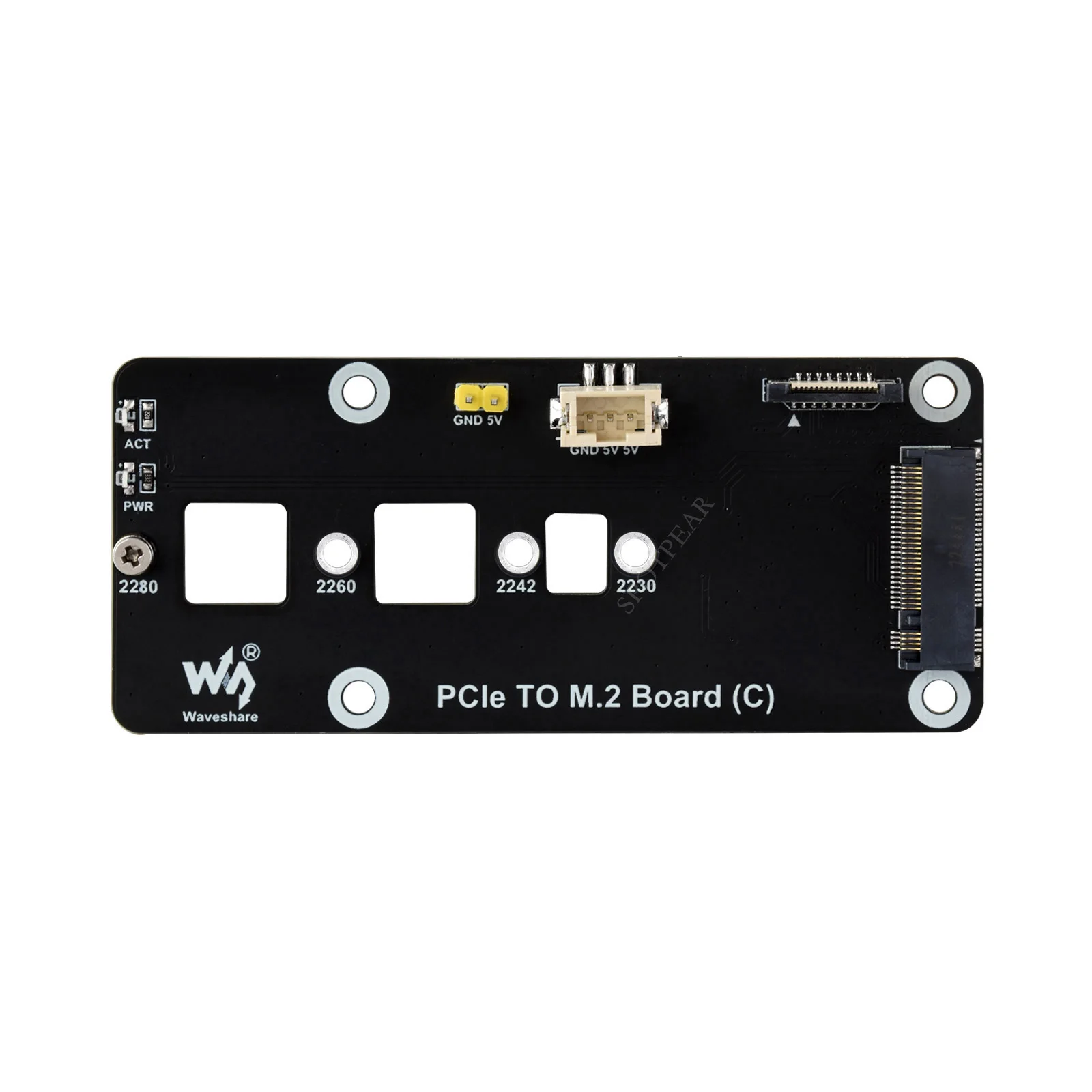 Плата адаптера Raspberry Pi5 PCIe — M.2 NVMe SSD C HAT Pi5-PCIe-2280-2242-2230 для Pi 5