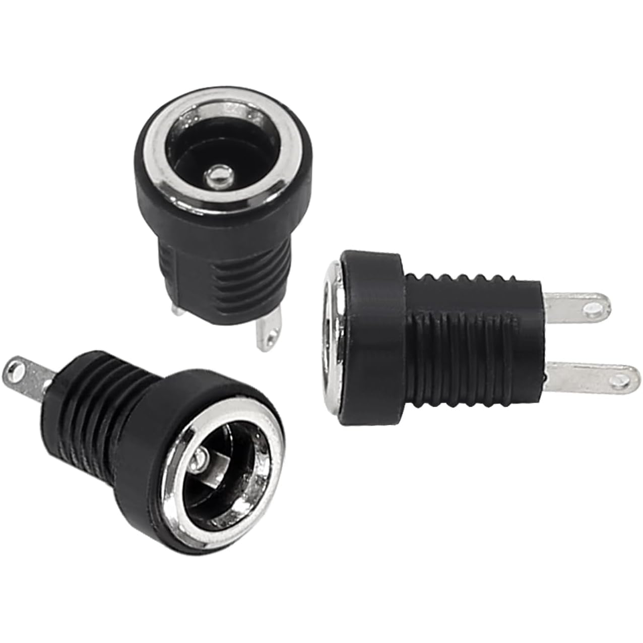 5Pairs 5.5x2.1mm DC Power Supply Male Plug + Female Jack Panel Mount Solder Wire Connector 5.5 * 2.1mm DC Plug Socket Connector