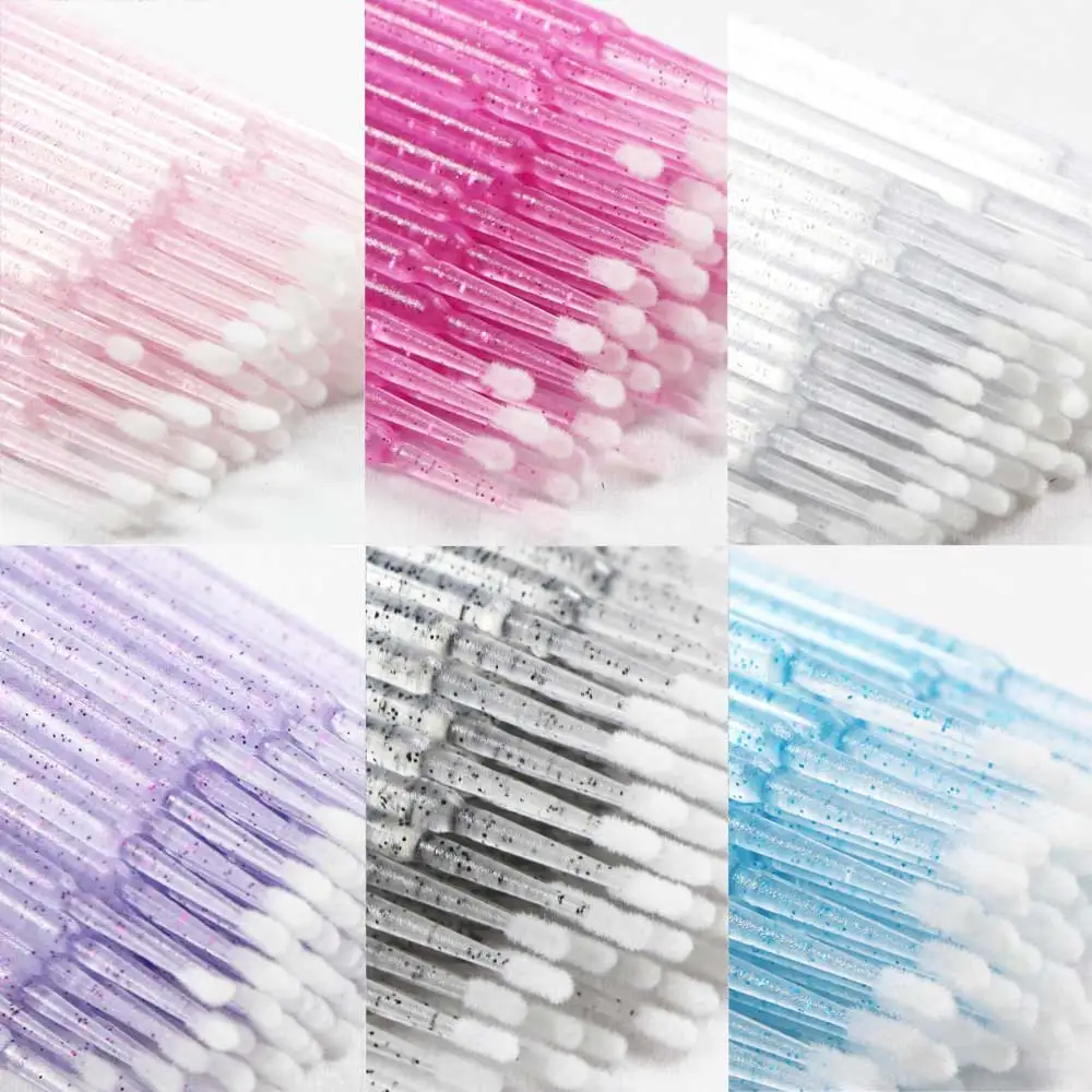 100PCS Cotton Swabs Eyelashes Extension Brushes Micro Applicators For Eyelash Extension Removing Cleaning Tool Accessories