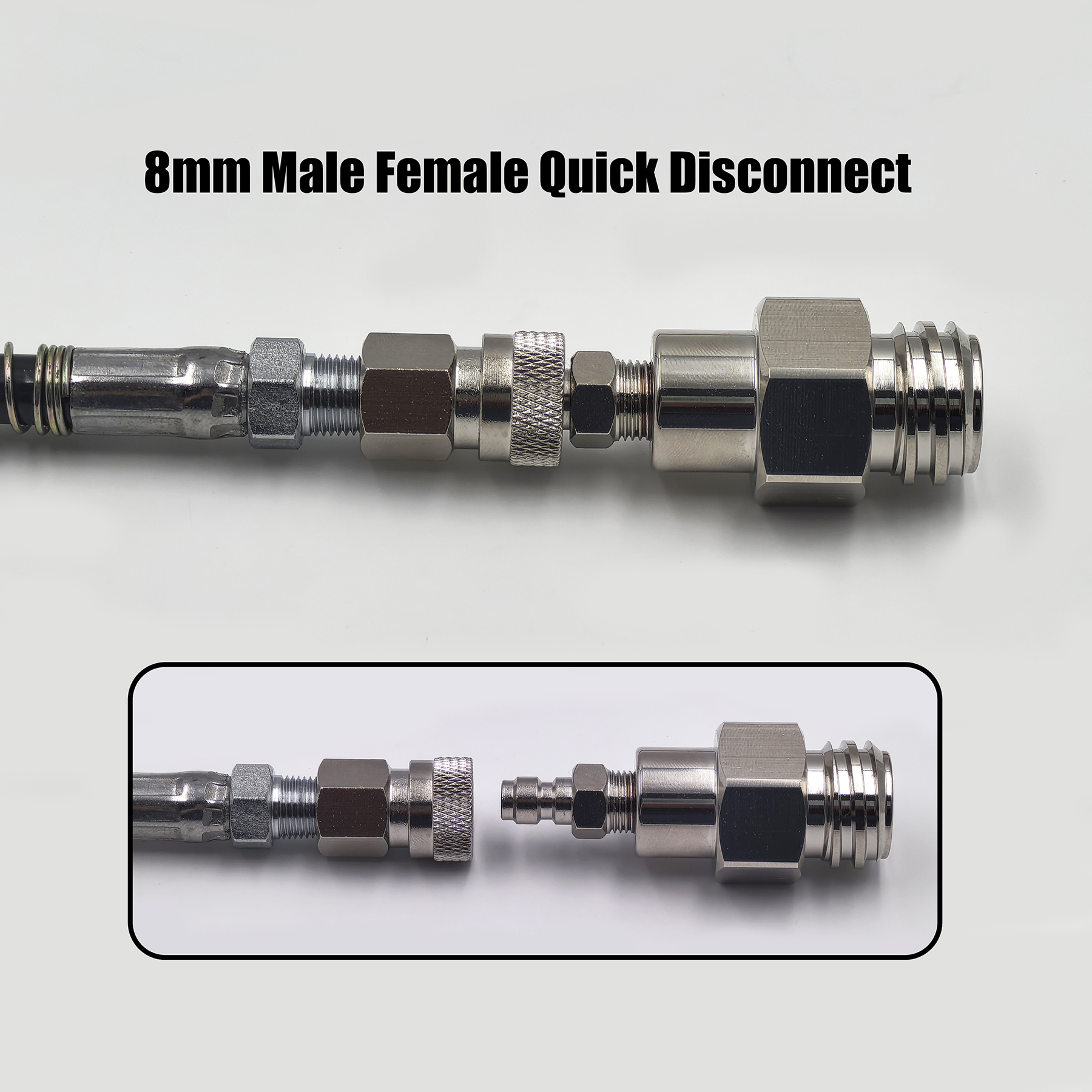 Soda WaterAccesory Maker to External Co2 Tank Cylinder Adapter and Hose Kit W21.8-14 G3/4 CGA320 With Quick Disconnect Connector