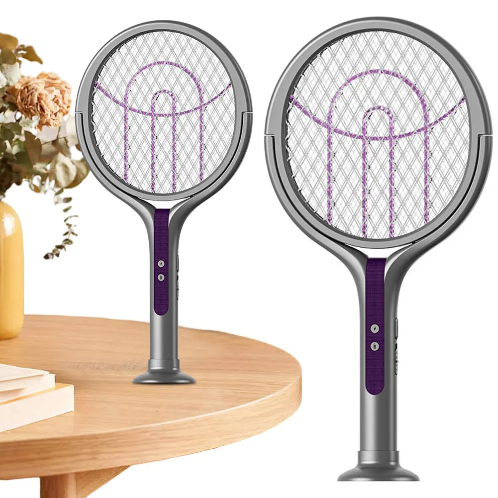 Neuer rotierender Kopf, Insektenvernichter, Schläger, wiederaufladbar, elektrische Fliegenklatsche, Fliegenvernichter und Mückenfalle, Lampe für Zuhause, drinnen und draußen