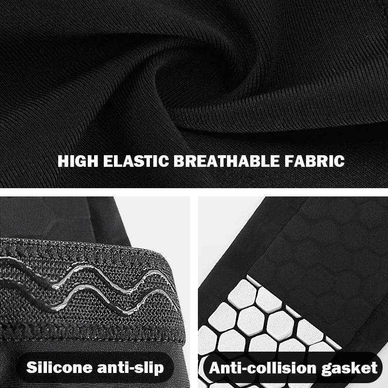 1 pz calcio parastinchi calzini maniche con schiuma, maniche a compressione polpaccio cuscinetti a nido d'ape, leggings sportivi e attrezzatura da calcio