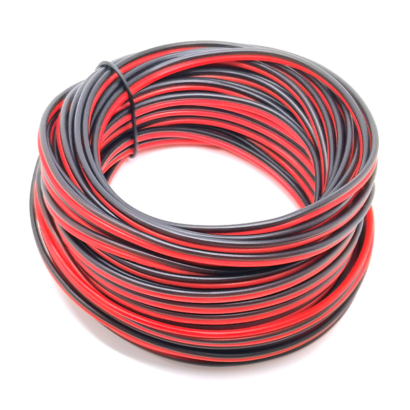 10m 2 Pin Electrical Wire Tinned Copper 16/18/20/22/24/26/28/30 AWG insulated PVC Extension LED Strip Cable Red Black Wire