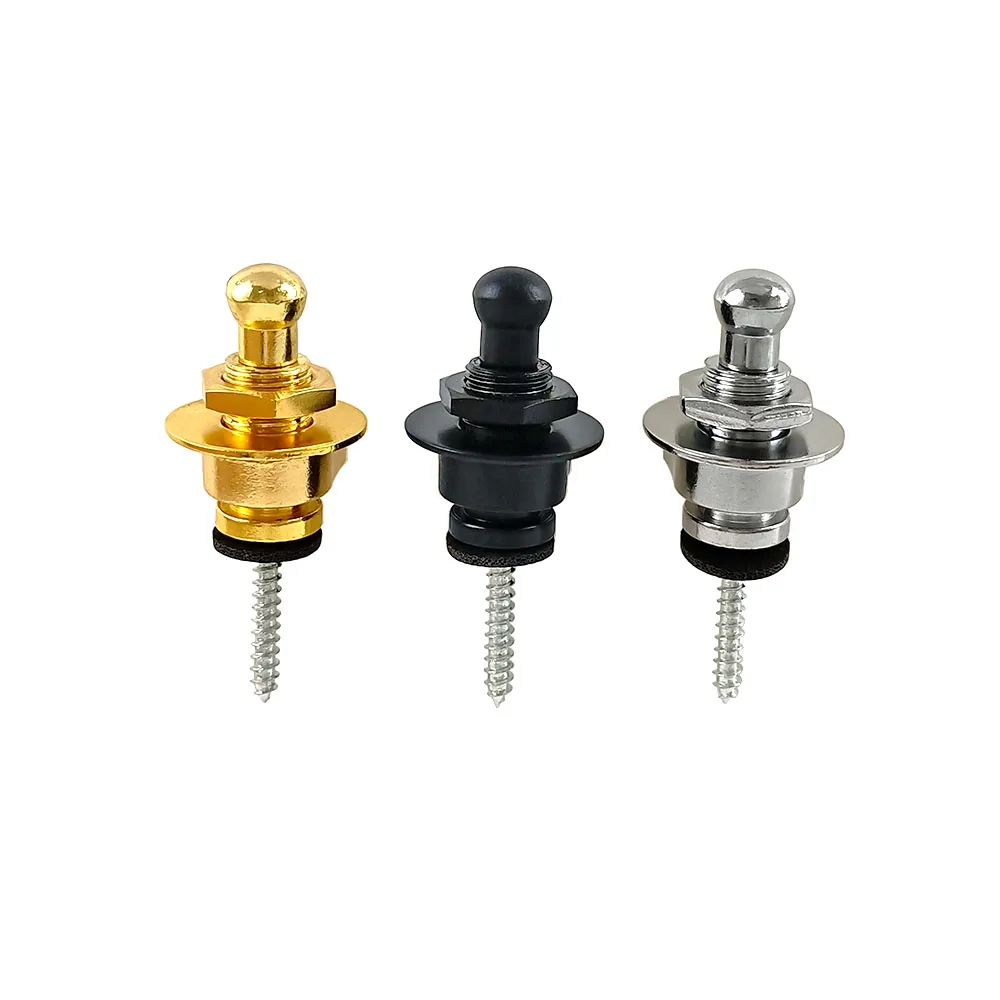 2 ชิ้น/เซ็ตล็อคสายกีตาร์ Straplock Straplok ปุ่มสําหรับกีตาร์เบสไฟฟ้าอะคูสติกทั้งหมด 3 สี