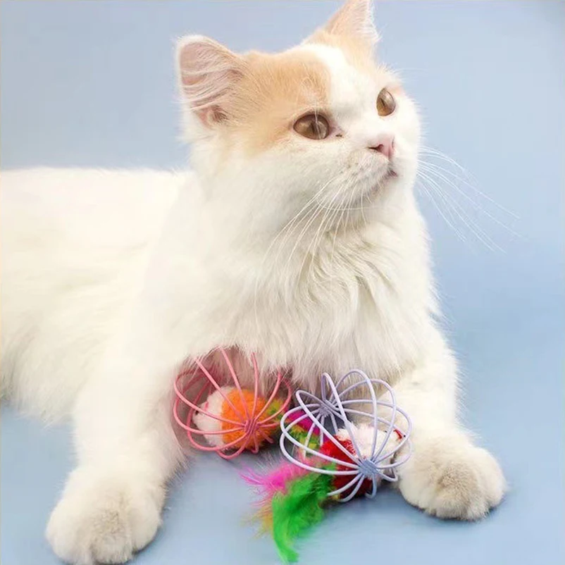 Hot cage rat happy cat toy plush simulation color mouse fun cat ball fun cat fun fun pet supplies
