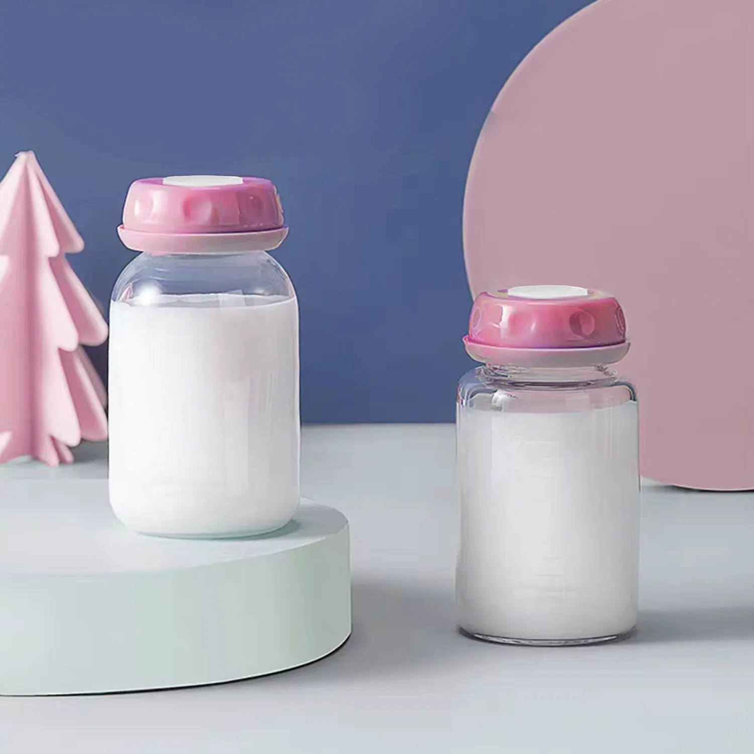 Mamadeira PP, garrafa refrigerada de 125ml, garrafa de armazenamento de leite materno, copo de boca larga à prova de quedas e vazamentos