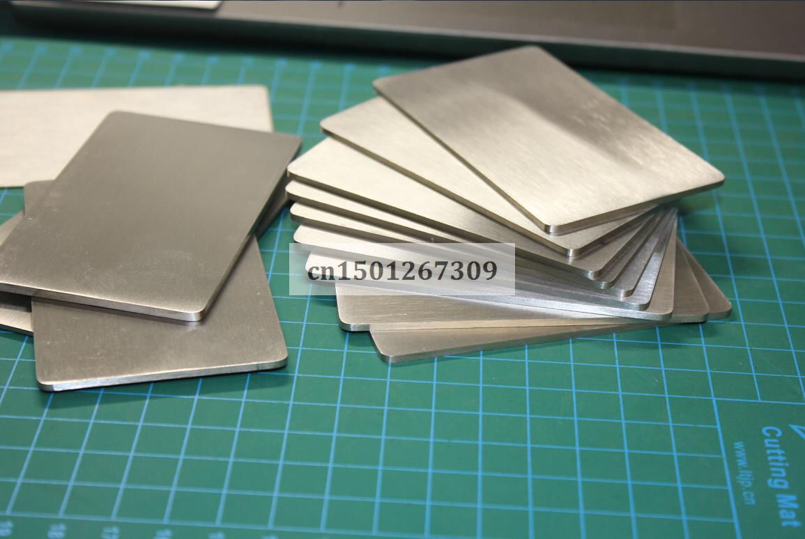 Dày 2Mm Chịu Lực Bằng Thép Không Gỉ Kinh Doanh Thẻ Kích Thước 85*53Mm 2 Mặt Chải Xong 1/2/5/10-Bạn Chọn Số Lượng