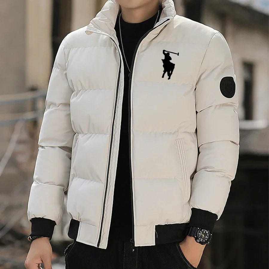2025 outono/inverno moda jaquetas de algodão com zíper, jaquetas quentes acolchoadas de algodão, roupas esportivas casuais de inverno acolchoadas de algodão, suporte-