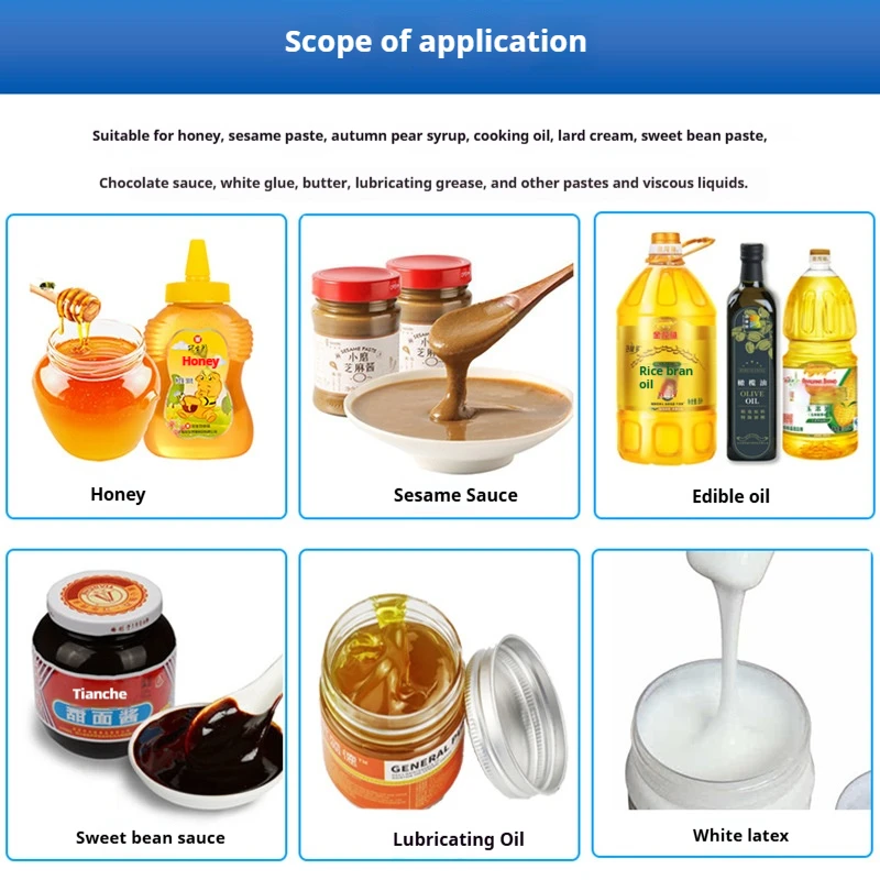Honey Filling Machine Gear Pump Ketchup Sesame Sauce Filler CSY-A3 Paste Juice Edible Oil Glue Peanut Butter Viscous Liquid