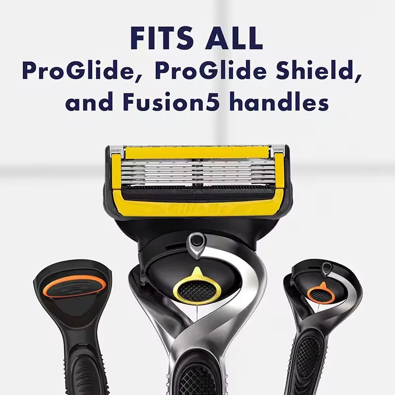Cuchilla de afeitar para maquinilla de afeitar ProGlide ProShield Fusion5, hoja de afeitar de 5 capas de Gillette Fusion Proshield hecha de material de acero inoxidable