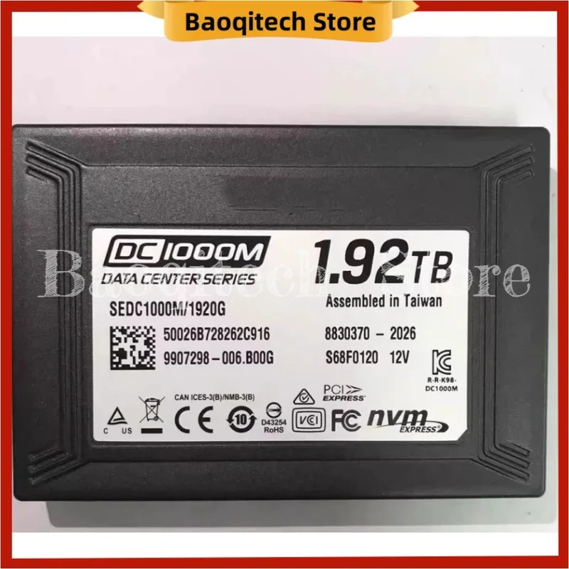 Brand New Originale SEDC1000M 960G 1.92T 3.84T U2 PCle NVMe Gen3 x4 3D TCL SSD DC1000M Per Kingston