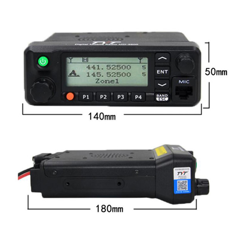 TYT MD-9600 PLUS GPS AES 256 Dual Band DMR Radio mobile 50/45/25W Ricetrasmettitore per camion per auto 136-174MHz 400-480Mhz Radio amatoriale