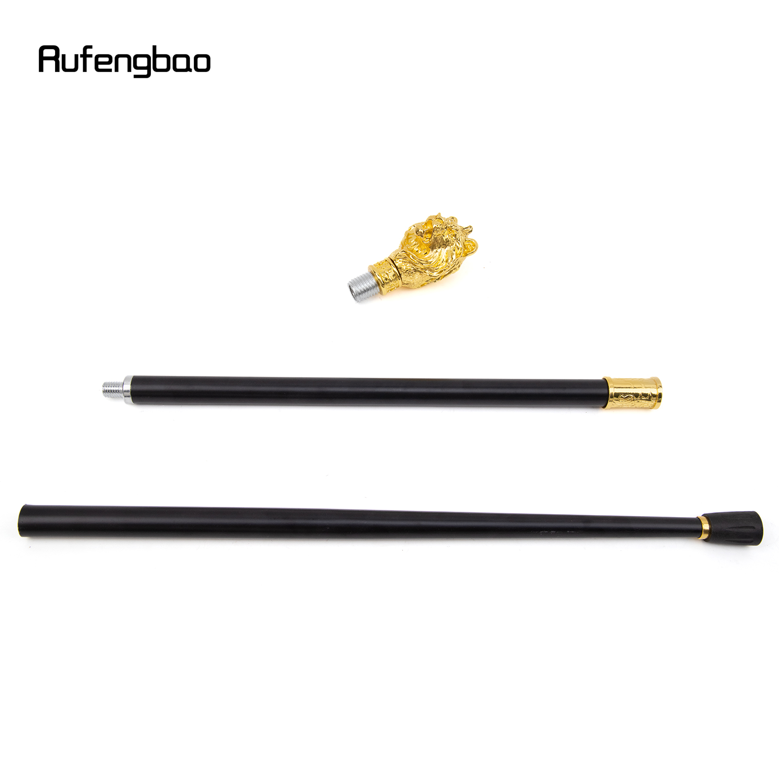 Bastón dorado de lujo con mango de cabeza de león, bastón decorativo a la moda para fiesta, bastón elegante con perilla para caminar, bastón para caminar de 95cm