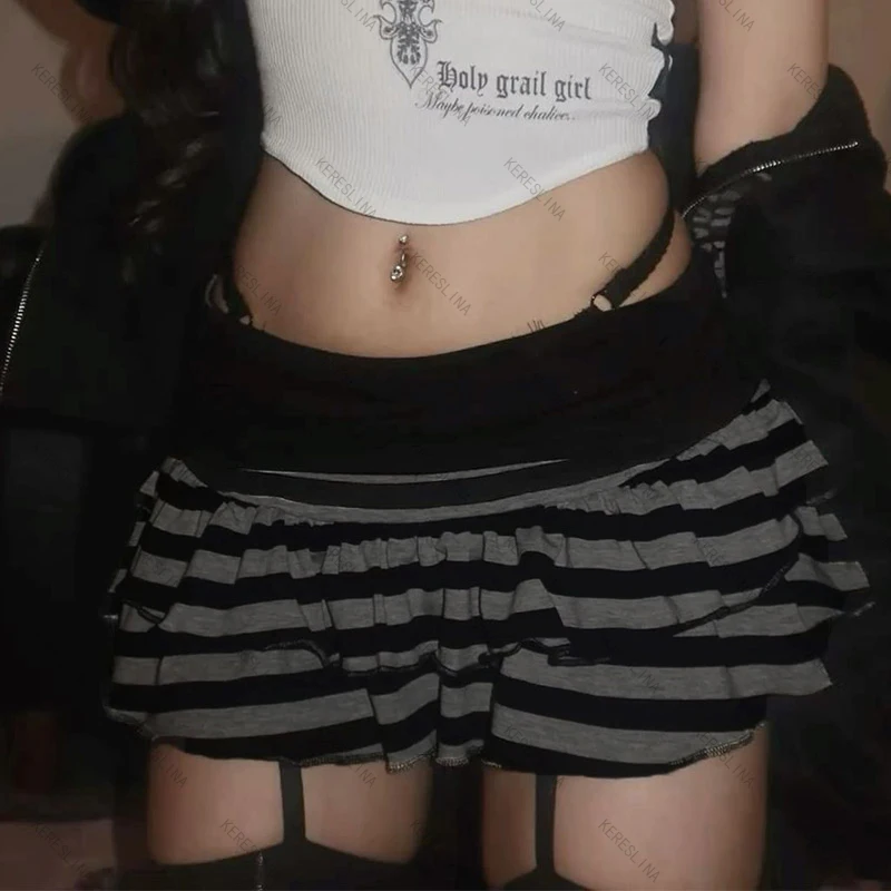 Linda dulce milenio Spice Girls mini falda de encaje elegante de moda Vintage Harajuku falda subcultura moda femenina falda delgada