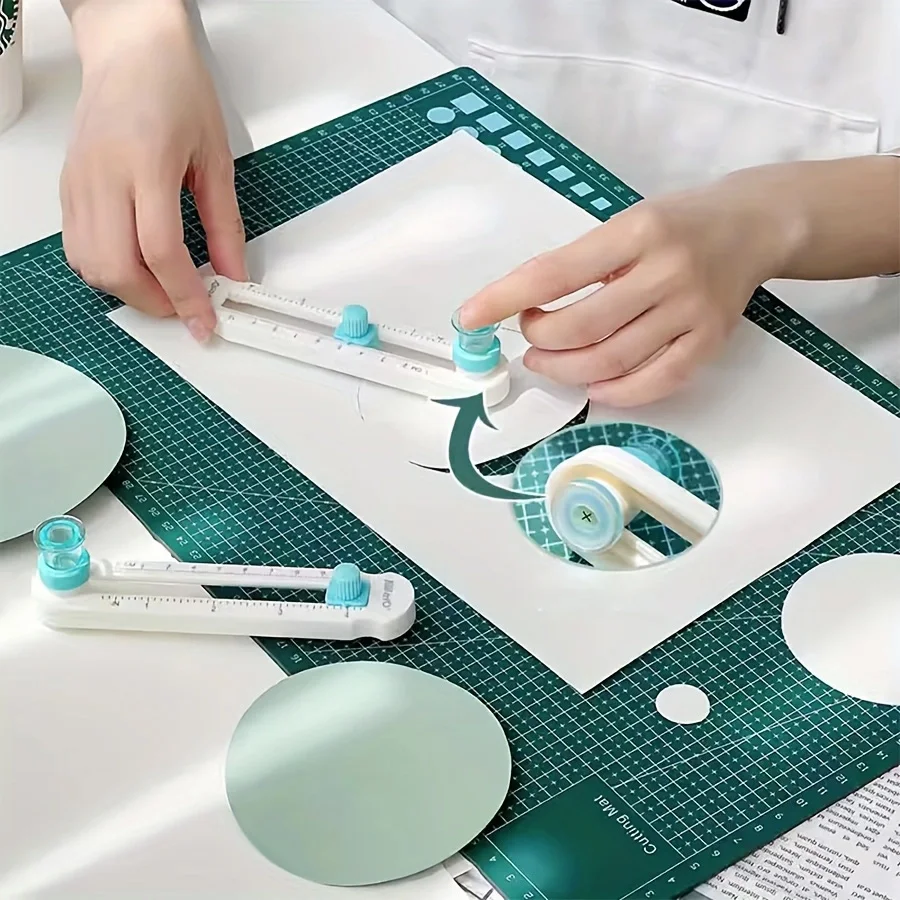 360° Adjustable Circle Cutter - Precision Scrapbooking Tool for Perfect Circular Paper Cuts - Ideal for Craft Enthusiasts，office