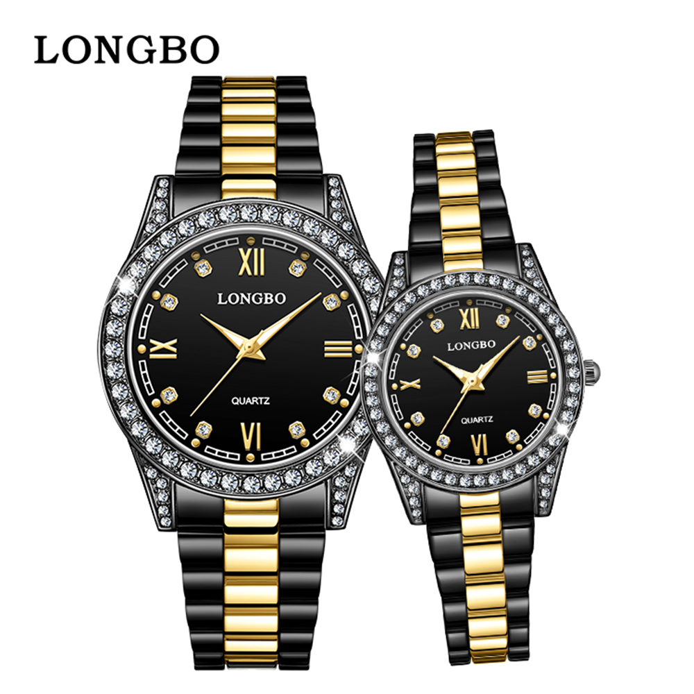 Conjunto de relojes de acero inoxidable para parejas, pulsera de cuarzo resistente al agua, luminoso, 2 piezas, 2024