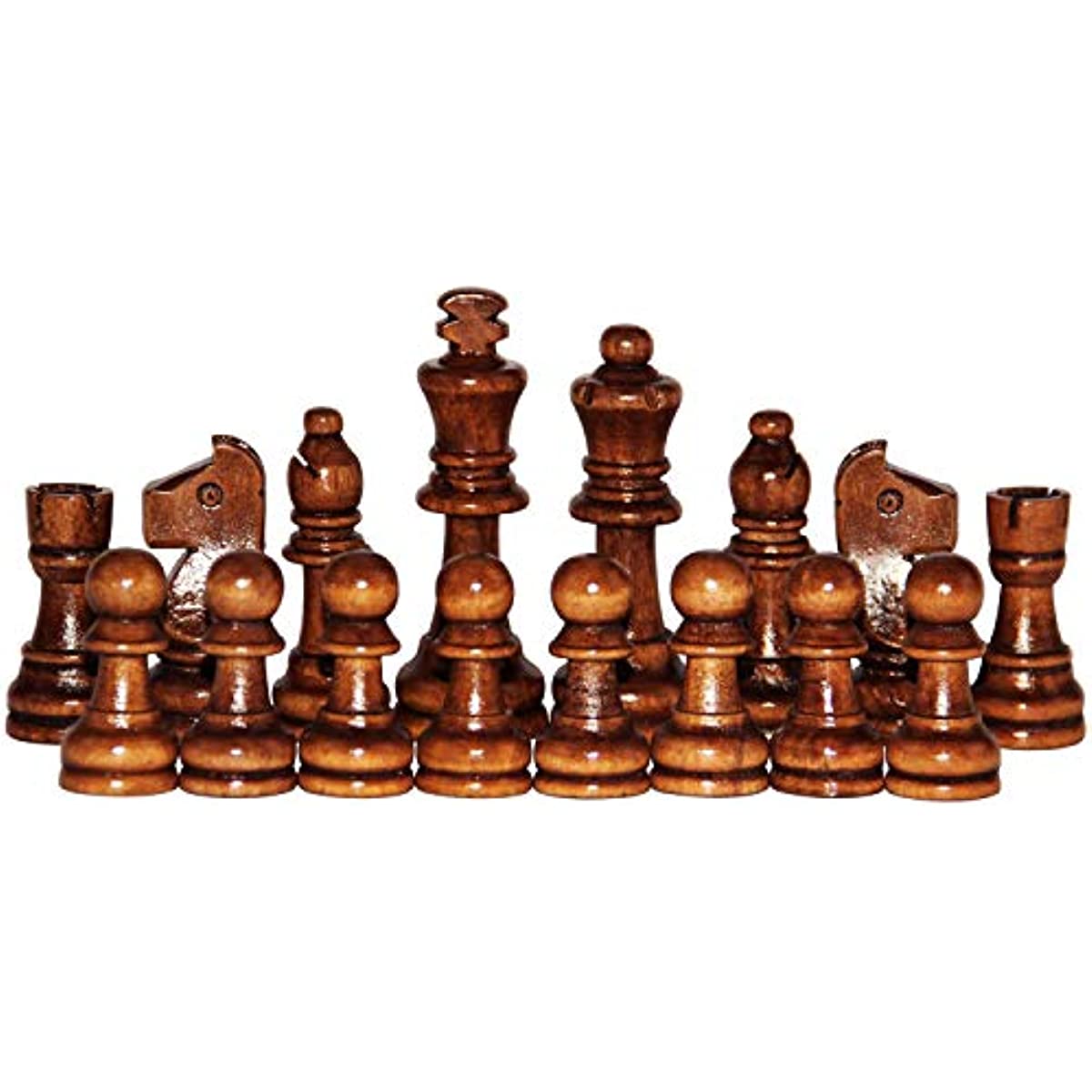 Figuras de ajedrez de 8CM/3,15 pulgadas, piezas de ajedrez de madera maciza, solo piezas de ajedrez de madera Staunton para torneo