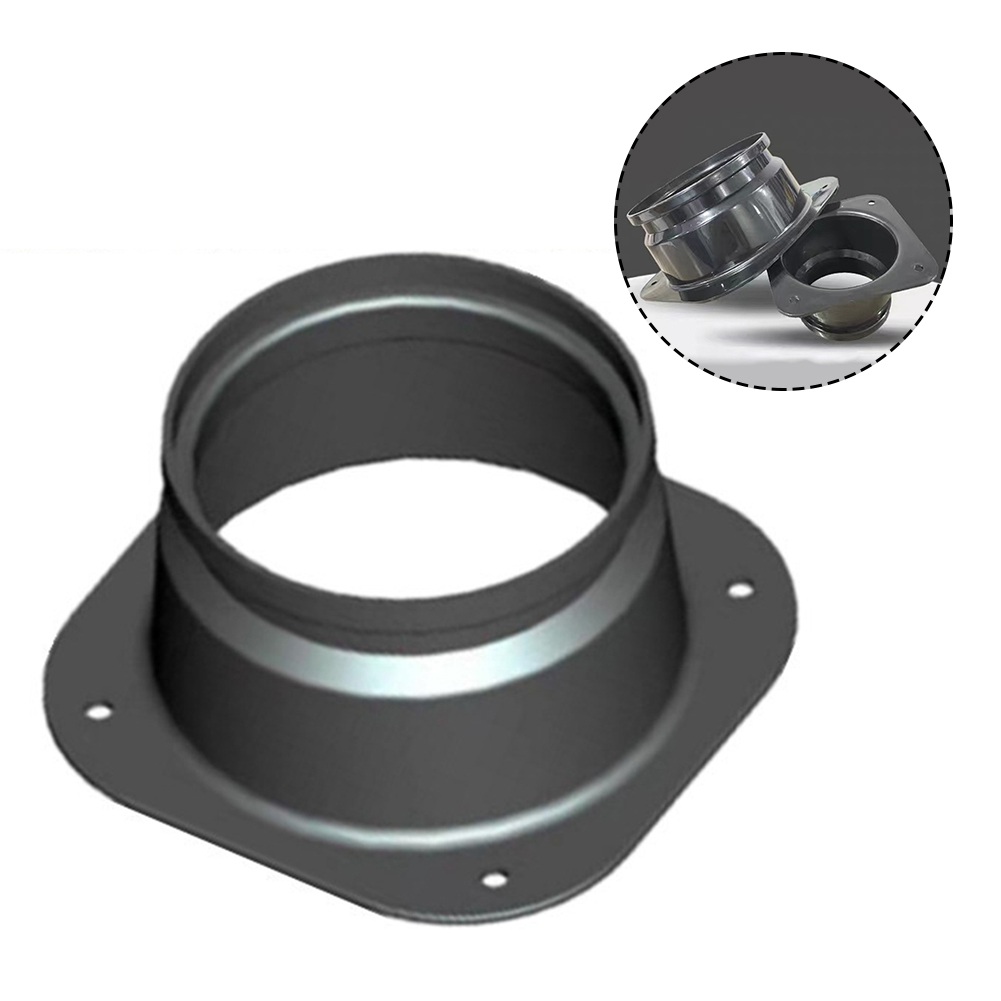 Flange Connector Vent Pipe Adapter  Square To Round Flange Interface For Ventilation Duct Connection Exhaust Pipe Joint