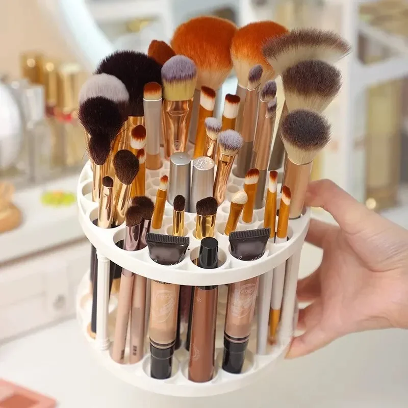 Porta pennelli per trucco Portaoggetti per cosmetici da tavolo Porta pennelli per rossetto Porta pennelli per trucco Tavolo da toeletta Scatola di immagazzinaggio per smistamento