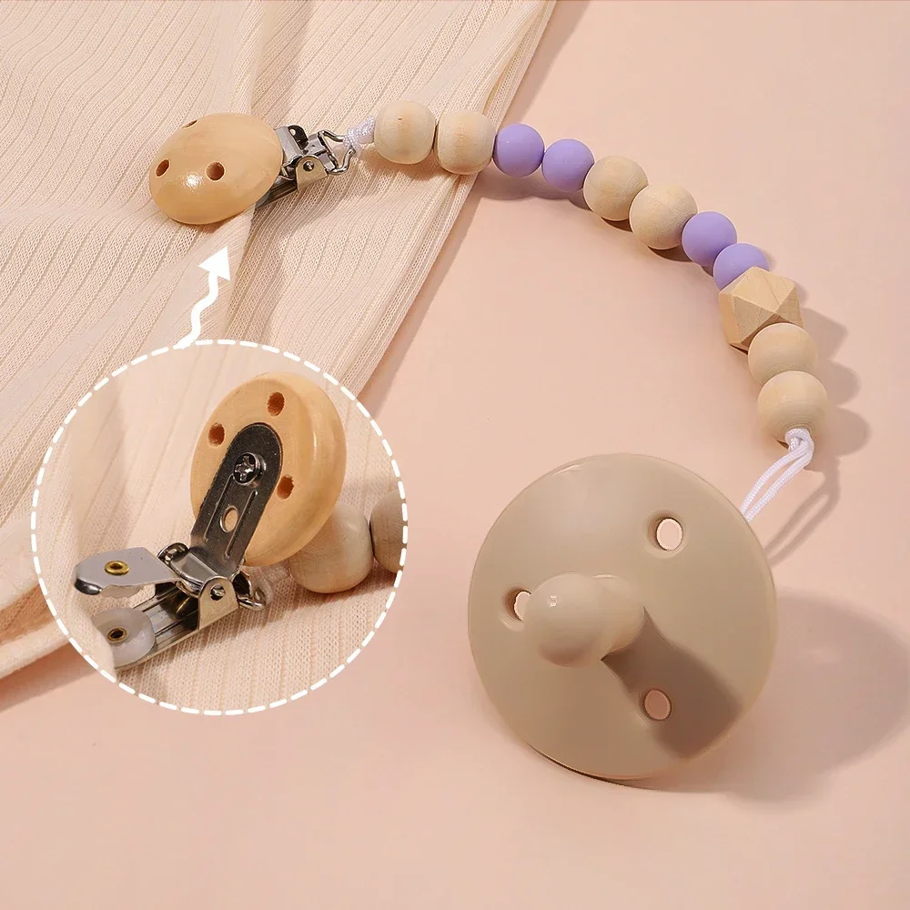 Clip para chupete hecho a mano personalizado, chupete de silicona para bebé, cadena anticaída, juguetes de dentición de silicona de calidad alimentaria para regalo Molar, 1 Uds.