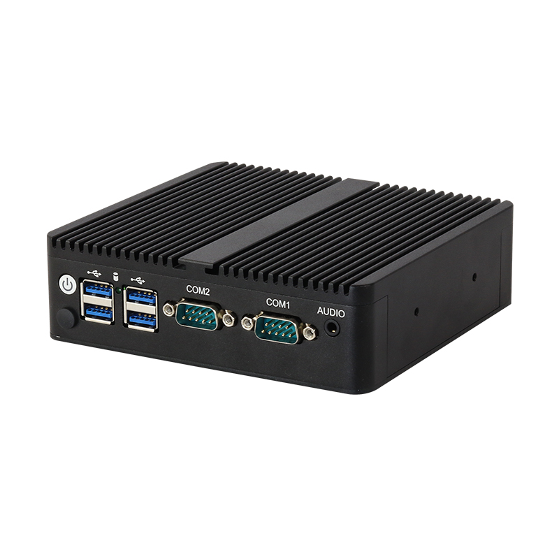 Helorpc Fanless Industrial Mini with Inter Celeron J6412 Support WIN10 Pfense with 2xGigabit LAN 6xUSB 1xHDMI 1xVGA Computer