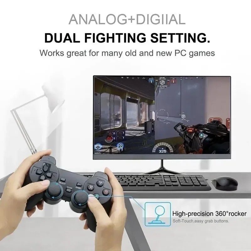 Gamepad inalámbrico 2.4G: paquete de 1 o 2 para PC/Android TV Box/Nintendo Switch, joystick USB con diseño ergonómico