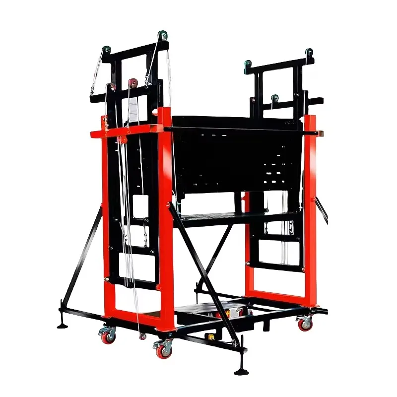 Sollevatore elettrico per impalcature, piattaforma di sollevamento automatica con telecomando mobile, ascensore portatile per decorazioni per interni ed esterni