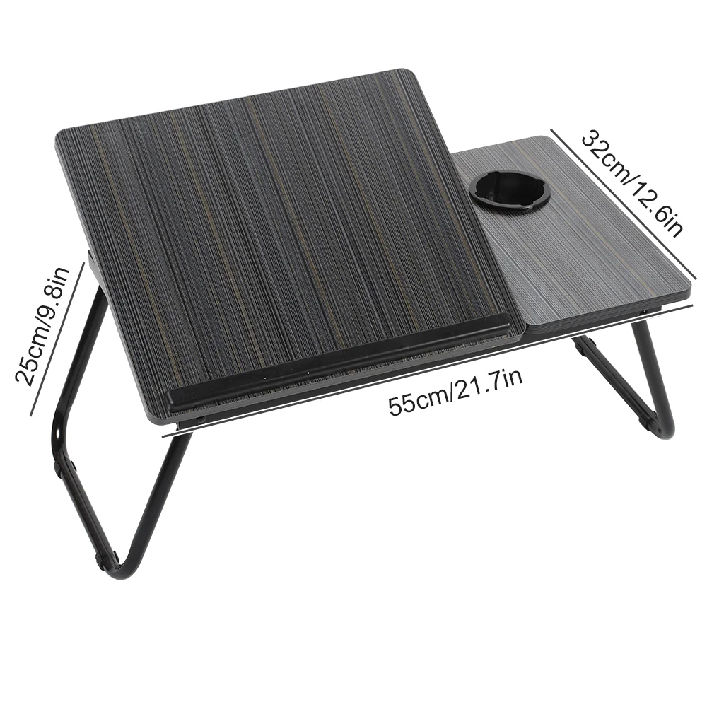 Multifunctional Lazy Table Portable Foldable Bed Table Height Adjustable Computer Desk with Cup Holder for Bed Office