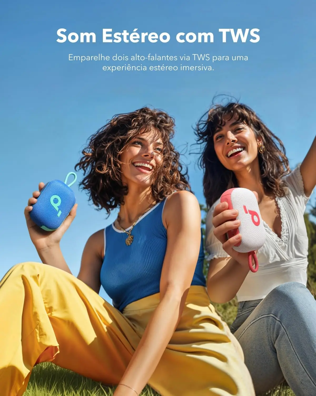 Alto-falante Bluetooth Soundcore Select 4 Go, ultra portátil, até 20 horas de reprodução, IP67 à prova d'água e à prova de poeira, flutuante