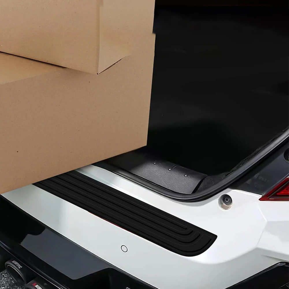 Universell Hinten Stoßstange Schutz PVC Gummi Schutz Streifen Auto Stamm Tür Sill Platte Schutz Für Stoßstange Verstärkung Dekoration