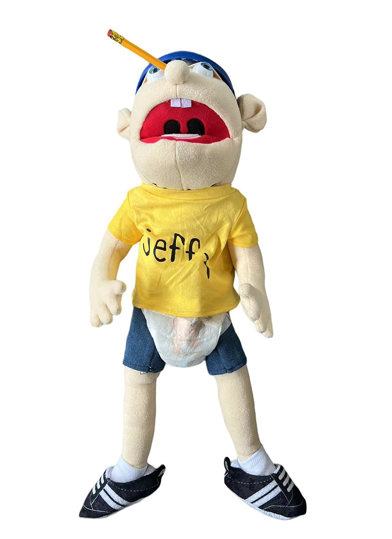 60 cm Jeffy Handpuppe Plüsch Kinder Weiche Puppe Talk Show Party Requisiten Weihnachten Puppe Plüsch Spielzeug Puppet Kinder Geschenk