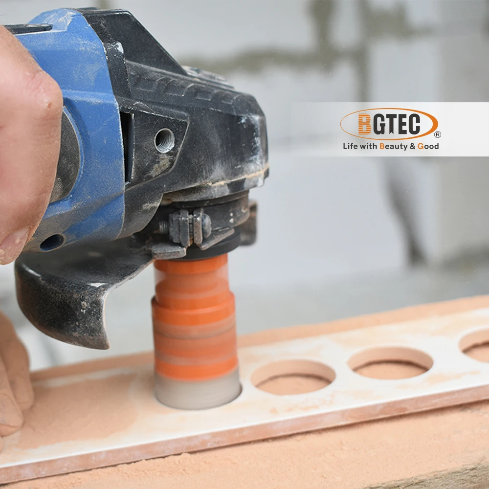 BGTEC 1 Hút Chân Không Chia Lửa Bằng Đồng Nguyên Kim Cương Khoan Bits M14 Ren Sứ Ngói Mũi Khoan Core Bit Đá Cẩm Thạch Nề Lỗ Cưa Cắt dia6-100mm