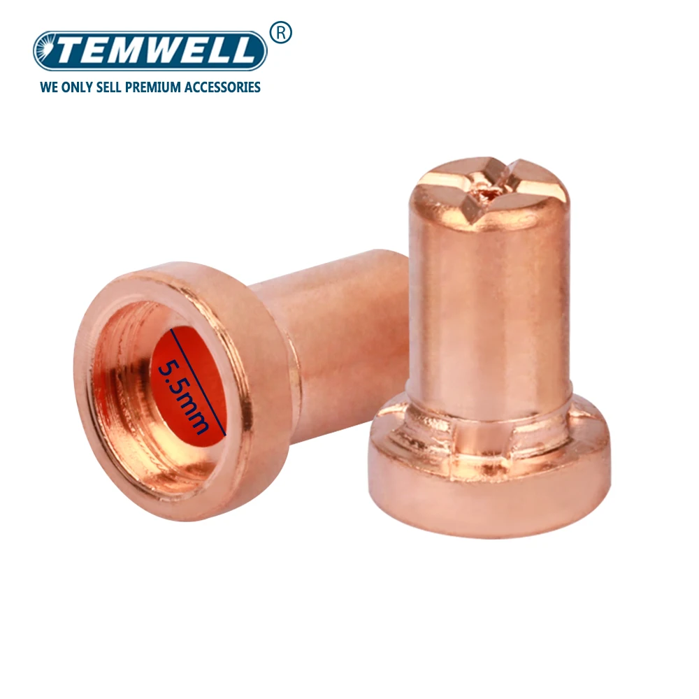 40pcs Red Copper Extended Long Plasma Cutter Tip Electrodes&Nozzles Kit  Consumable For PT31 LG40 40A Cutting Welder Torch