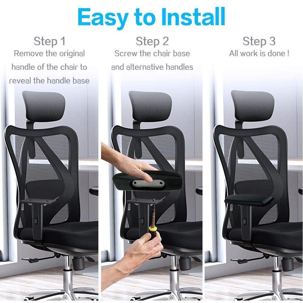 Office Chair Armrest Pad Elbow Game Chair Parts Arm Pad Armrest Replacement Accessories Furniture Computer Chair Handle Bracket