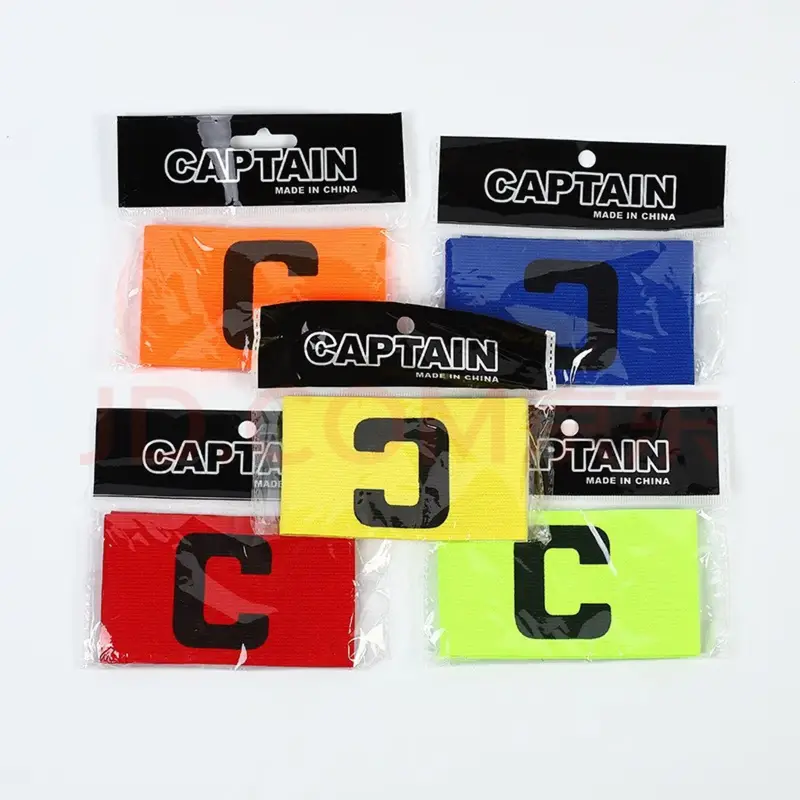 1 braçadeira do capitão jogo de futebol braçadeira de velcro braçadeira elástica embrulhada logotipo c